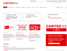 Tablet Screenshot of caritas-fribourg.ch